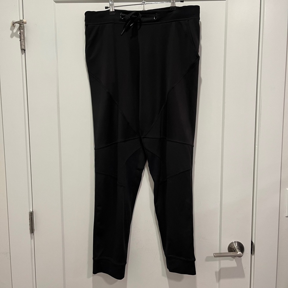 Hylete Mens Performance Joggers Black Tapered Athletic Training Pants Large